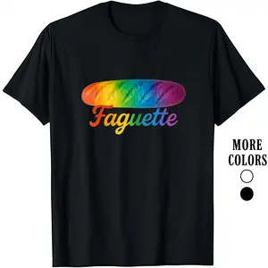 #TikTokShopRestock  Plus Size Fashion Designer T-Shirts - Cotton Graphic Tees with Faguette Pride LGBT Baguette T-shirt,Crewneck,Casual,Ideal for Everyday Wear, Tropical