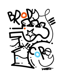 MUSIC THEME with custom hand drawn names 24" x 30" poster