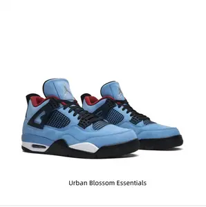 Retro Mid-Top Basketball Shoes in Ice Blue Suede Upper with Black Mesh Side Wings, Red Lining, and Black-White Split Midsole
