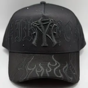 31 Hats 'NY Crystal Flames' Black Fashion Hat