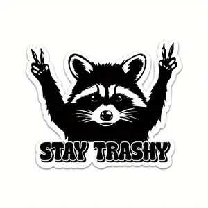 Cartoon Raccoon Pattern Car Sticker, Creative Vinyl Car Body Decal, Universal Car Exterior Sticker for Body Window, Sticker For Cars