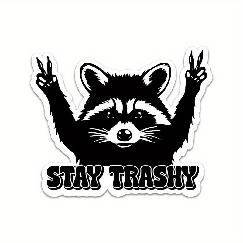 Cartoon Raccoon Pattern Car Sticker, Creative Vinyl Car Body Decal, Universal Car Exterior Sticker for Body Window, Sticker For Cars, Car Decals, Vehicle Exterior Decoration