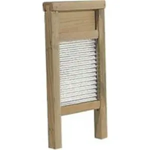 Behrens Manufacturing BWBG7 Durable Galvanized Metal Washboard, Wood-Constructed Home Supplies Laundry Accessory, Accessories