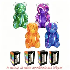 1/4 Piece Flowing Q Elastic Bear Sensory Stress Relief Toy, Jelly-Like Filling, Soft Squishy Sensory, Squeeze Relax Toy, Birthday Gift, Gift Bag Filler