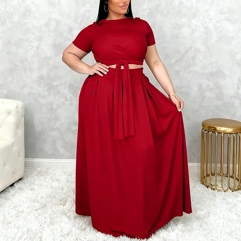 Crop Tops Piece Dress Set Plus Size Final Sale Plus Size 2pc Skirt Set With Sleeveless Crop Tops Piece Dress Set Plus Size Final Sale Plus Size 2pc Skirt Set With Sleeveless