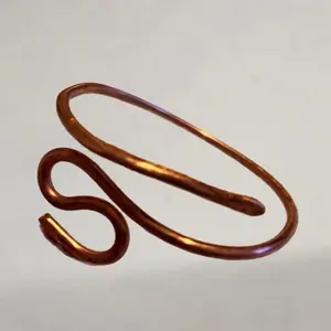 Handmade Copper Hammered Bangle - Unisex Adjustable Bracelet for Daily Wear, Unique Hammered Texture, Durable Copper Material, Perfect Gift