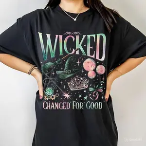 Wicked Change For Good Shirt, Defy Gravity Broomstick Magic Wand, Wizard Movie Fan Shirt, Wicked Musical Fan Gift
