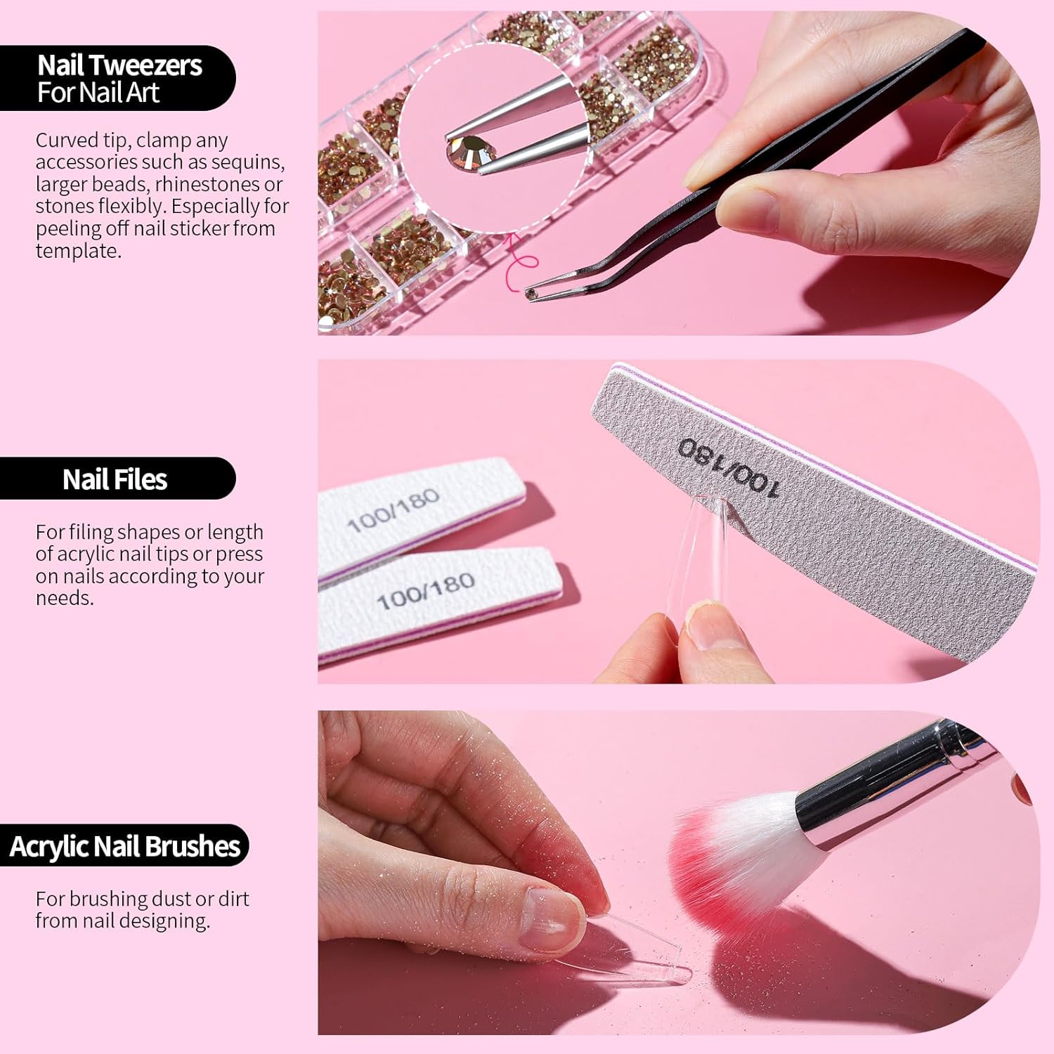 Nail Design Tools, Nail Art Tools, Nail Brush, Nail Art Kit With Nail Stand, Nail Holder For Painting Nails, Nail Art Brushes, Nail Dotting Tool, Nail Art Palette, Nail Tools For Nail Art