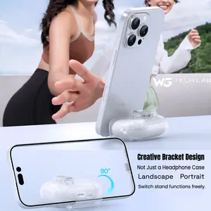 AirPods Protective Case with Press-to-Open Lid, Shockproof Locking Design, and Charging Port Dust Cover Headphone Accessories Protection
