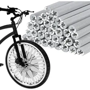 12 Pieces Bicycle Spoke Reflectors, 360 Degree Visibility for Night Riding, Cat's Eye Design, Waterproof Cycling Accessories, Bicycle Parts