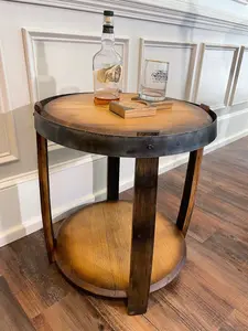 Bourbon Barrel End Table