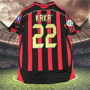 2006 2007 Milan Retro Red Away Shirt No. 22 Kaka Short-Sleeved Football Jersey
