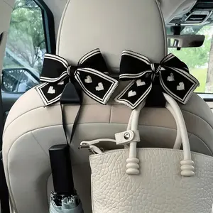 High end car seats, rear seats, back seats, car interior, rear seats, heart-shaped bow hooks, car seat back hooks