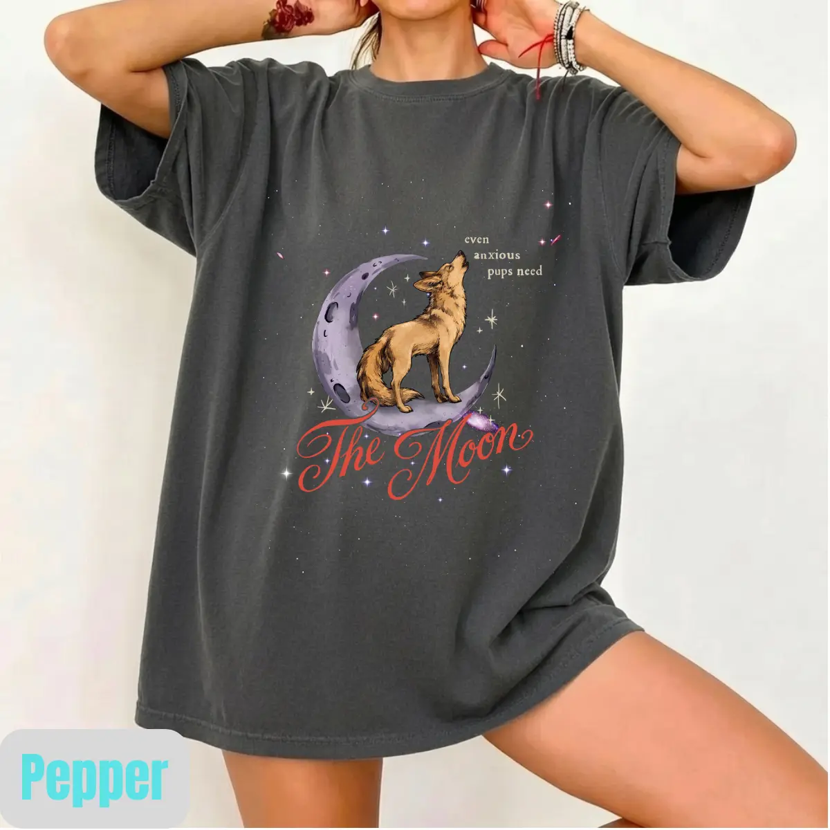 NK Orbiter Howling Pup Tour Tee, Even Anxious Pups Need The Moon Shirt, The Great Devide Tour Merch