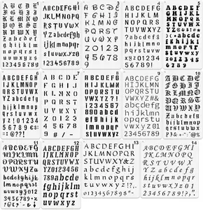 1/2 Letter Stencils for Painting on Scrapbook Journal  Small Number Template  Stencils on Art Craft Canvas Wall Fabric Rock (letter14)