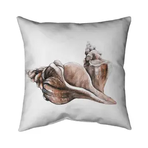 360 Stand Coral Horse Conch Seashell Print Poly Twill Throw Blanket, 26x26in, Beach-Inspired Coastal Bedroom Decor, Ocean Vibe Accent, Easy Care, Elegant, Decorative