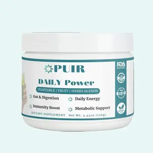 PUIR Daily Power Green Superfood powder Supplement for Boosting Energy & Overall Health - Dietary Edible Fitness