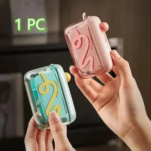 Travel-sized storage case, Travel Containers - features an automatic pop-up dispenser, portable and refillable, perfect for oral care at home, in restaurants, and while traveling.