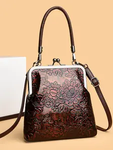 New Luxury 3D Print Handbag, Fashion Elegant Lady Party Bag, Vintage Buckle Design, Crossbody Shoulder Bag, Noble Small Single Strap Bag, Fashionable Patterned Bag