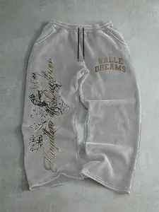 Men's Casual Sweatpants, Loose Fit, Drawstring Waist, Comfortable Street Style, Perfect for Daily, Sports, and Gatherings, Athleisure Style