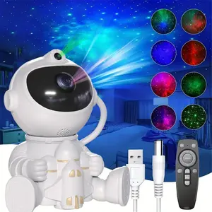 Astronaut Design Starry Sky Projector Light, USB Powered Starry Sky Nebula Projector Lights with Remote Control, Galaxy-Night Light for Bedroom, Atmosphere Light