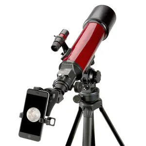 Carson  56 x 80 mm Refractor Telescope with Universal Smartphone Digiscoping Adapter, Red