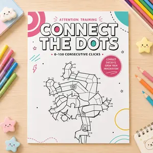 Teenage Number Tracing Workbook 0-150, Focus Training Dot Connecting Practice Book, Creative Drawing Educational Activity Book