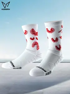 Men Women Sports Socks, Breathable Sweat-Wicking Anti-Slip, Comfortable Lightweight Design, Casual Basketball Socks for Daily Use