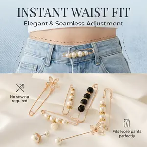 Pearl Waist Adjustment Pins - Instant Waist Fit for Jeans, Dresses & Skirts