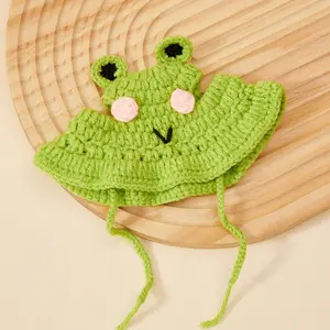 Handmade Knitted Pet Hat for Dogs & Cats, Cute Animal-Shaped Design, Perfect Gift for Furry Friends, Soft Material Comfort Fit