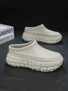 1 Pair Couple-Style Closed-Toe Slippers, Walking Shoes, Footwear, Lightweight & Comfortable, Breathable Mesh Lining + Soft Insole + Easy Slip-On Design, Perfect for Home Relaxation, Daily Commute, Comfortable Without Chafing Even for Long Wear