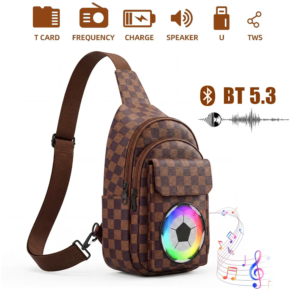 3-in-1 Bluetooth Speaker Backpack, Multifunctional Outdoor Bag, HiFi Wireless Audio, 5500mAh Power Bank, Waterproof LED, Ideal for Watching games, Sports Travel & Party