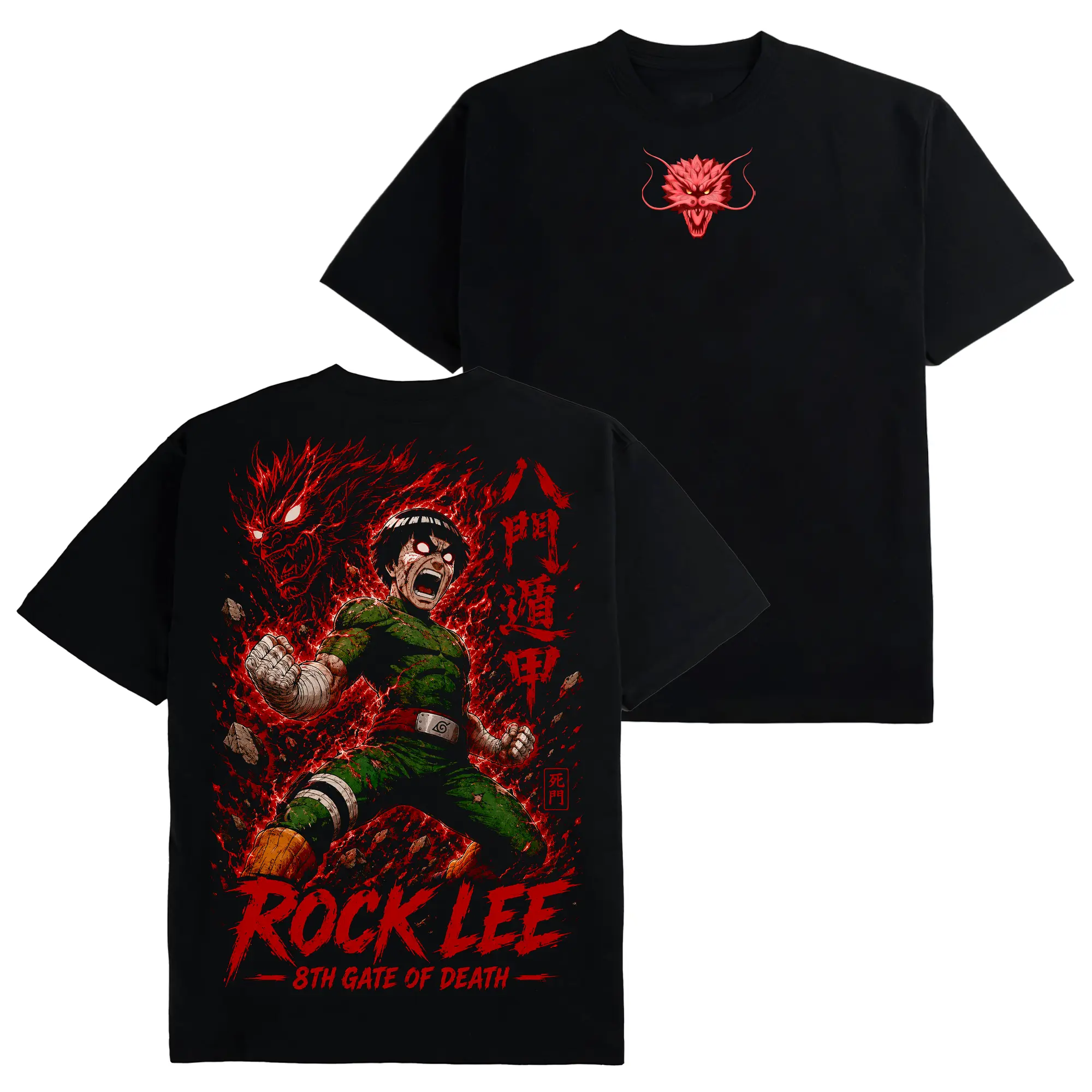 [Shinobi Shop] Limited Naruto Shippuden Rock Lee 8 Gate #237 Unisex Hoodie Top, 90s Retro Vintage Cotton Fabric, Basic Seamless Style Anime Streetwear Gift For Wibu