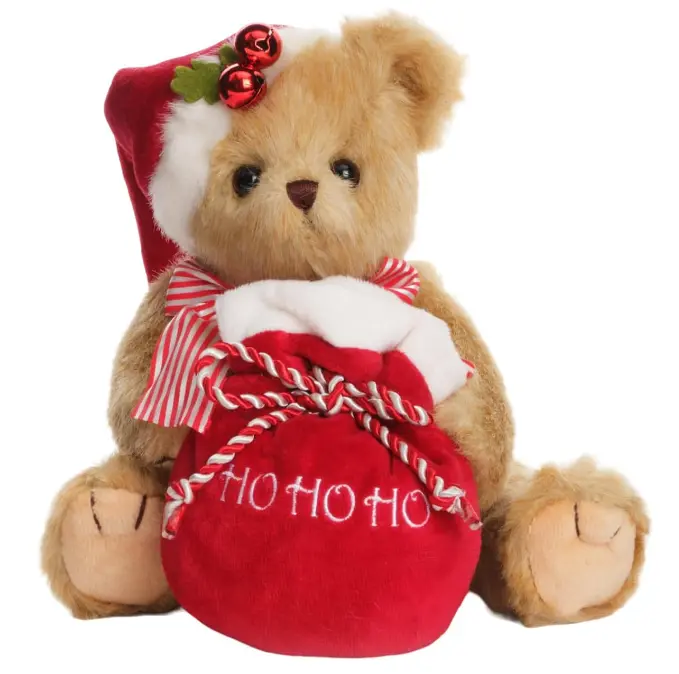 Bearington Jolly Jingles Teddy Bear, 10 Inch Christmas Teddy Bear Gifts for Kids