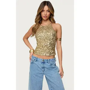 Edikted Women's Pasha Sequin Tank Top