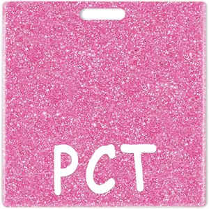 PCT Badge Buddy Card Glitter Bling Badge Reel Card Nurse Gifts  Coworker  Accessories Badge Buddies Holder Horizontal  Tags ID Name Cards