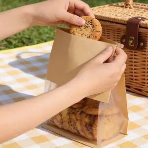 10-Piece Toast Packaging Bags, Gift Packaging, Bread Bag Baking Supplies, Oil-Resistant Breakfast Cookies Bakery Party Food Storage