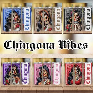 Stainless Steel Chingona Vibes Tumbler for Hot and Cold Drinks