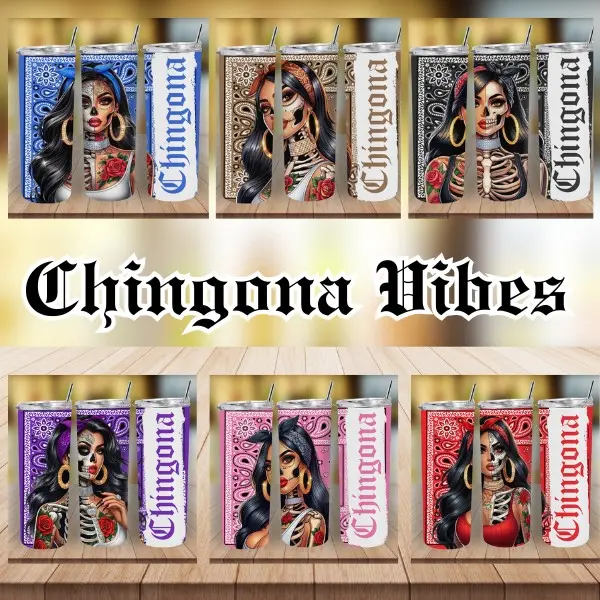 Stainless Steel Chingona Vibes Tumbler for Hot and Cold Drinks