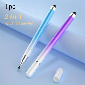 1pc 2-in-1 Universal Gradient Stylus Pen Touch Screen Pen for Smartphones, Tablets, and iPads