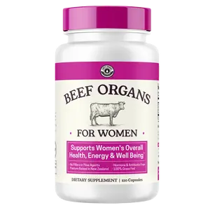 Beef Organ Supplement for Women - Beef Liver, Kidney, Heart and Uterus Tissue, Supports Women's Overall Energy and Health - Pasture Raised in New Zealand - No Fillers or Flow Agents