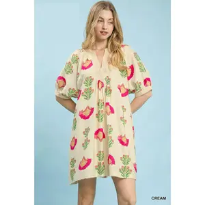 Umgee Abstract Print Mini Dress