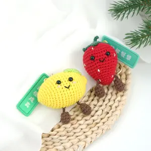 Yes.sister Handmade Crochet Keychain - Fruit Story and Sweet Moments Series, Amigurumi Crochet, 100% Cotton Yarn, Perfect for Bags & Keys