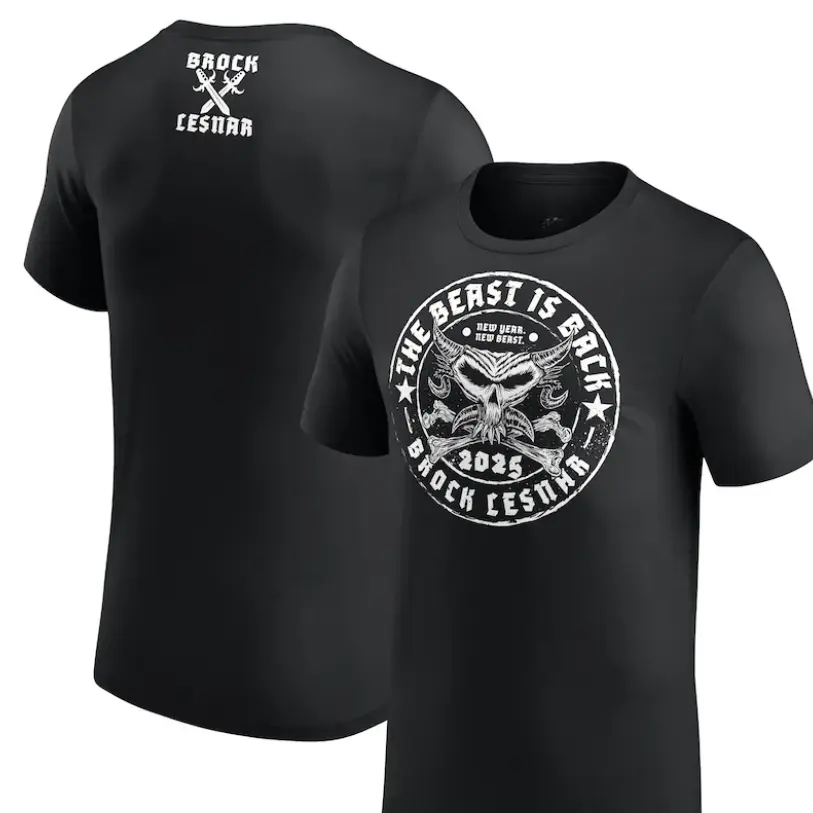 Brock Lesnar The Beast Is Back T-Shirt, Fashion Cotton, Full Colors, Full Sizes, For Men, For Women