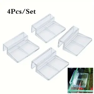 4 Acrylic Fish Tank Lids Support Racks, Aquarium Stand for 6mm Glass, Durable & Stable Design, Perfect for Home Aquascaping Needs