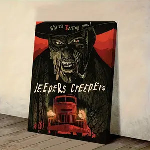 1 Piece <Scream> Horror Movie Poster - Framed Canvas Wall Decor, Suitable for Living Room and Bedroom Decoration, Classic Movie Art Gift, Includes Hook and Installation Accessories