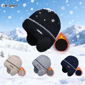 Men's & Women's Outdoor Plus Velvet Thickened Knitted Hat Winter Ear Protection Warm Beanie for Men and Women