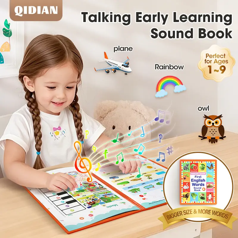 Toddler 1-6 Year Old | My First English Sound Toy – 470+ Words, 21 Themes, Fun Word Game & Bilingual Toys, Juguete Educativo for Educational Language,