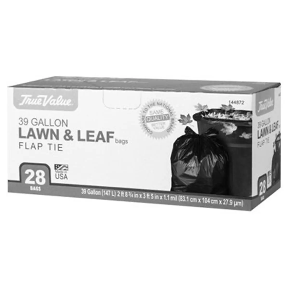 212 MAIN 39 gal Drawstring Trash Bags - Berry Plastics 144872 True Value Leaf Disposal Waste Bags, 28 Per Case, Home Supplies Trash Pack