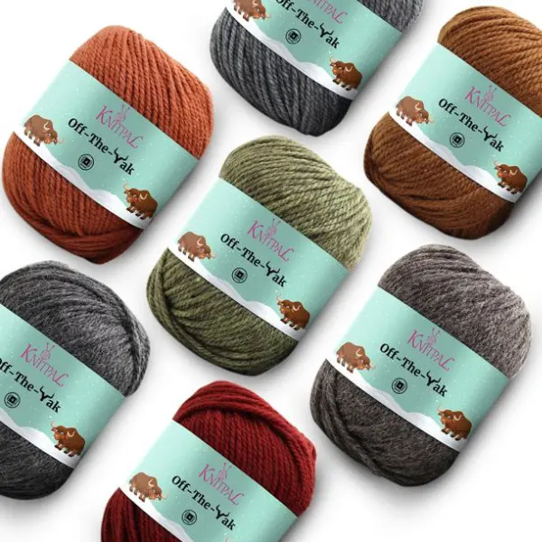 Medium Worsted Weight Wool Acrylic Blend Yarn, 3 Skeins, 360 yds/300g - KnitPal Off-The-Yak Wool Yarn for Knitting and Crocheting, Bouncy, Slight Drape, Excellent Definition, Natural, Warm and Sheen
